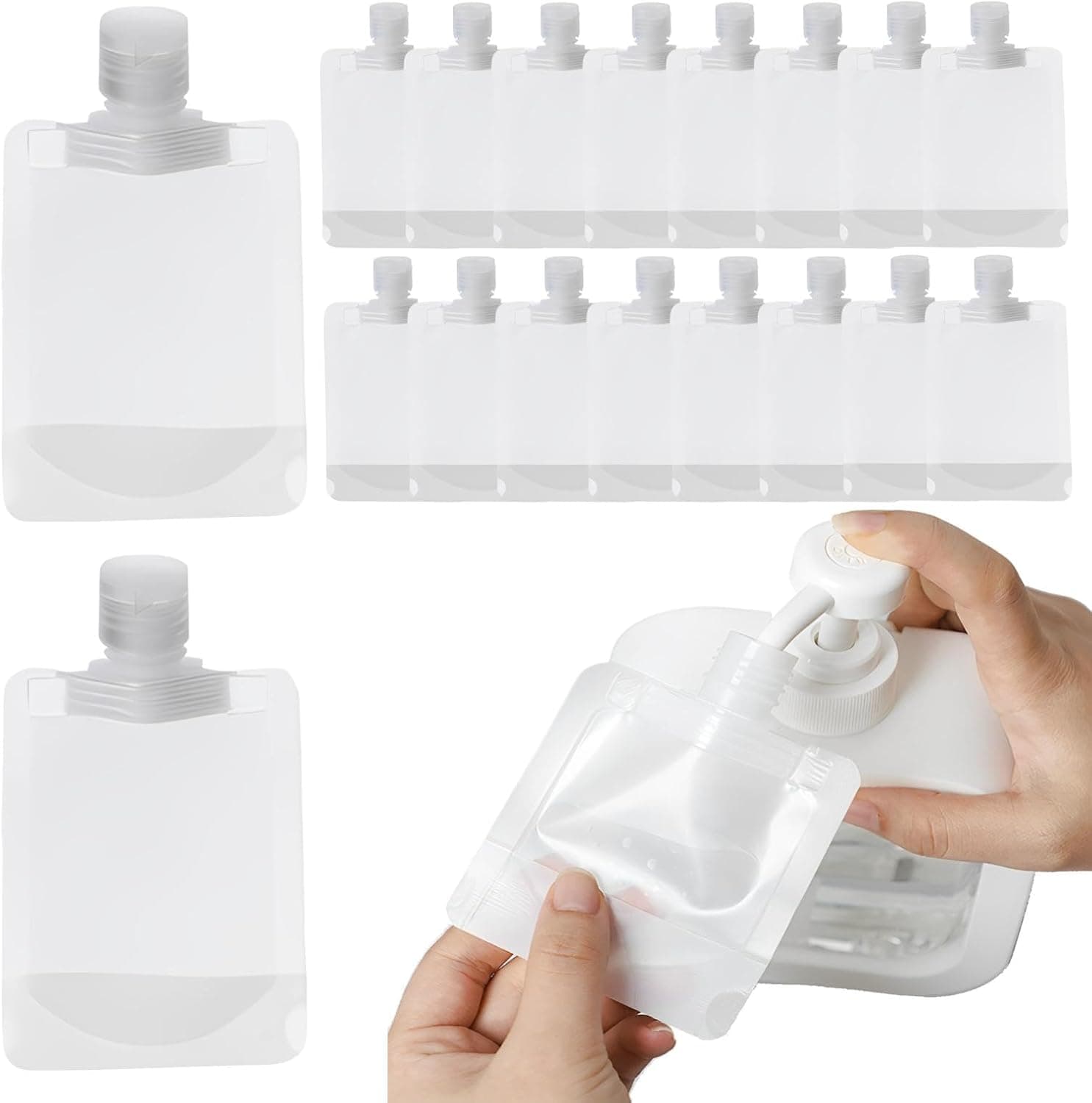 トラベルボトル 小分けボトル 旅行用 シャンプー パウチ コンパクト 20個セット (50ml)